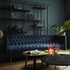 Libra Arya Blue Velvet Button Detail Three Seater Sofa